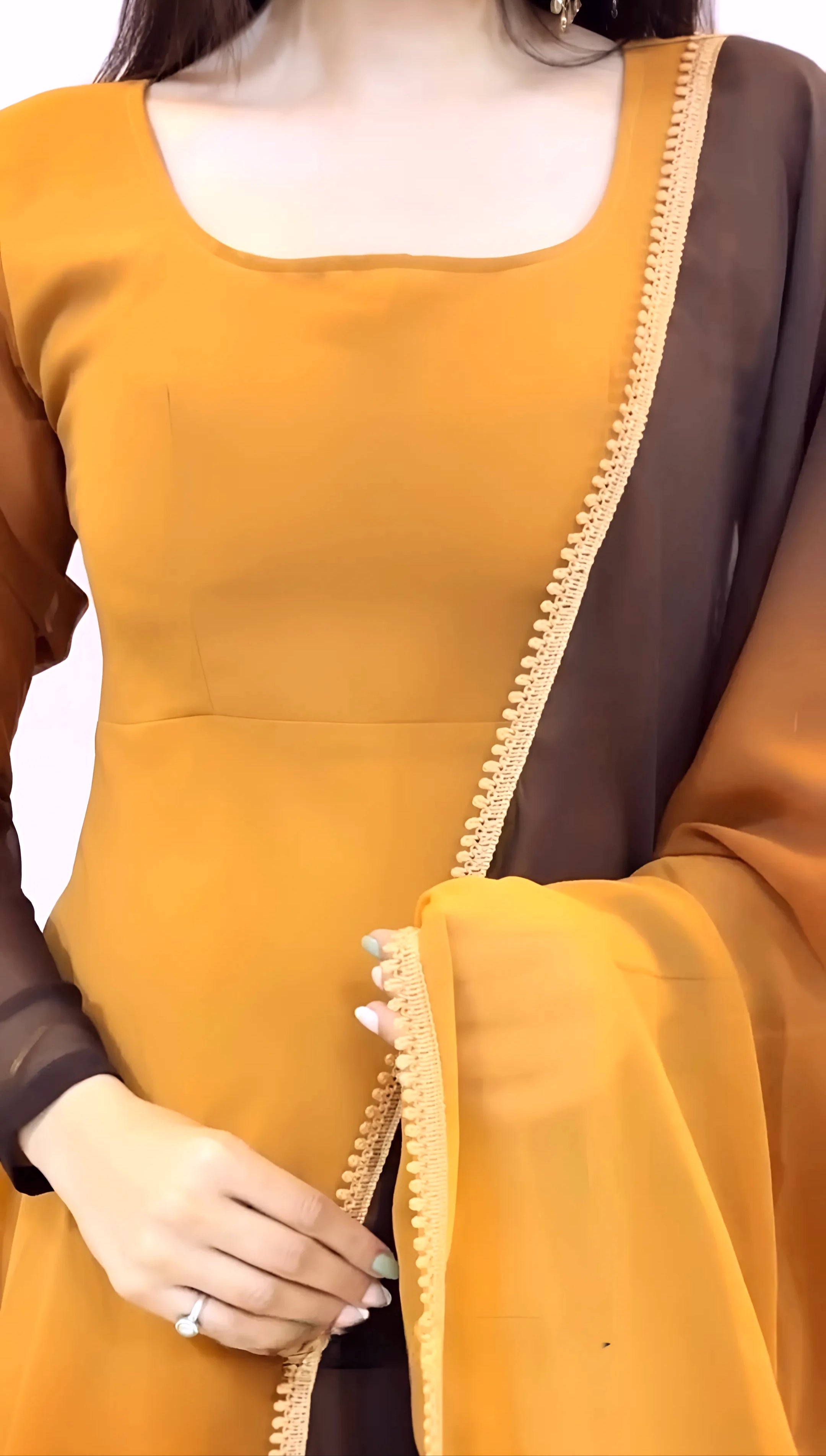 Elegant Yellow Long Kurti