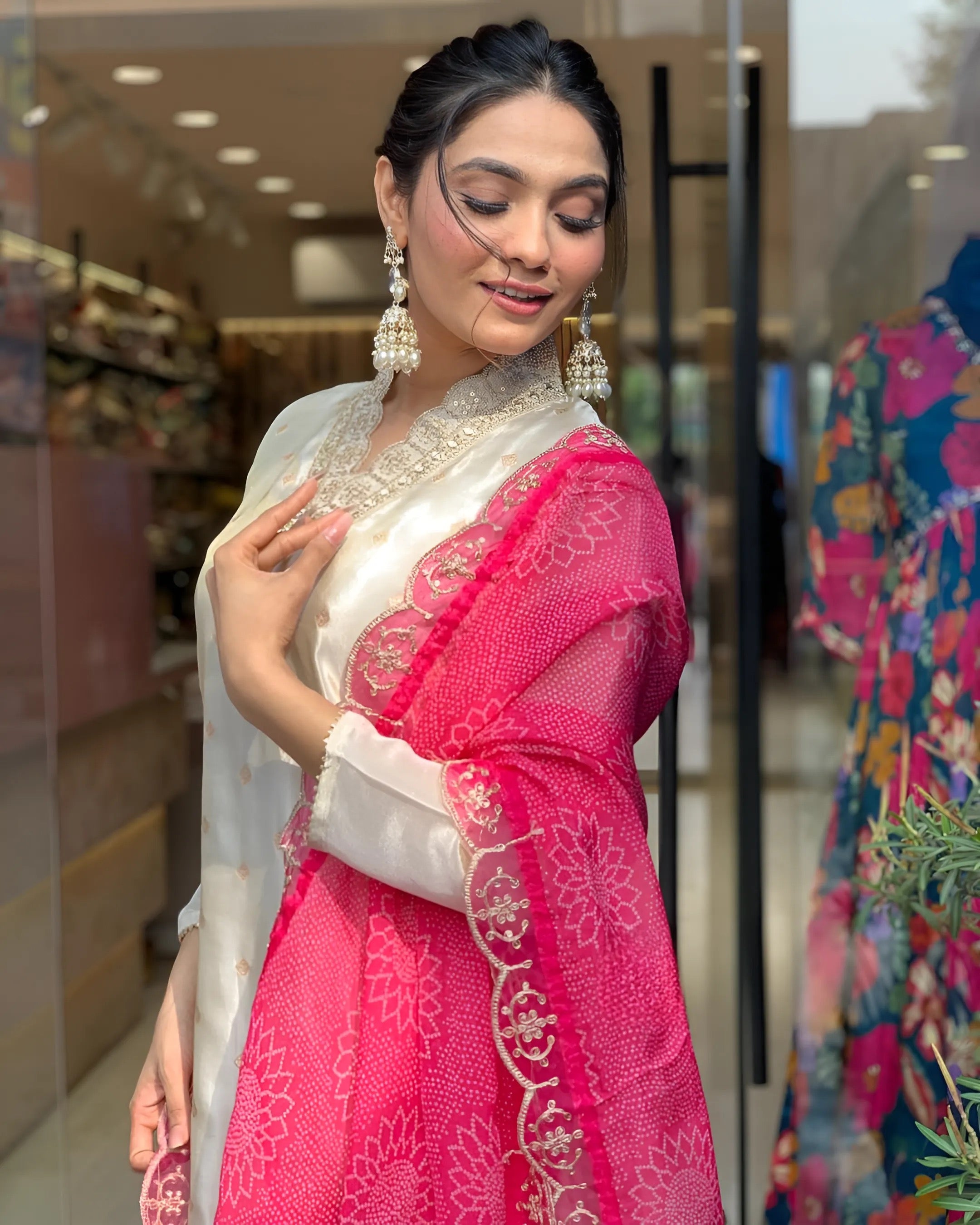 Women Embroidered Straight Kurta Set