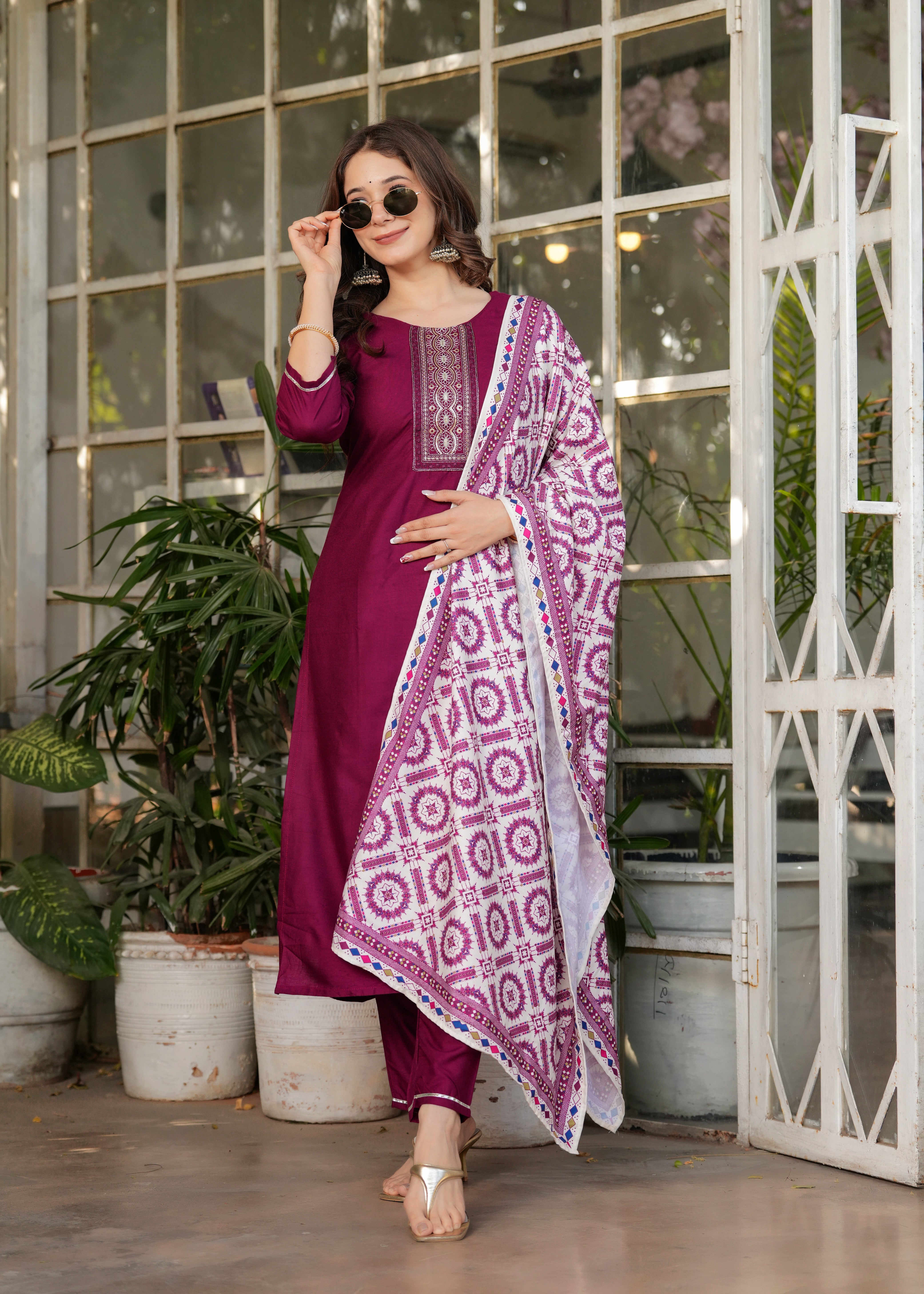 Elegant Maroon Kurti