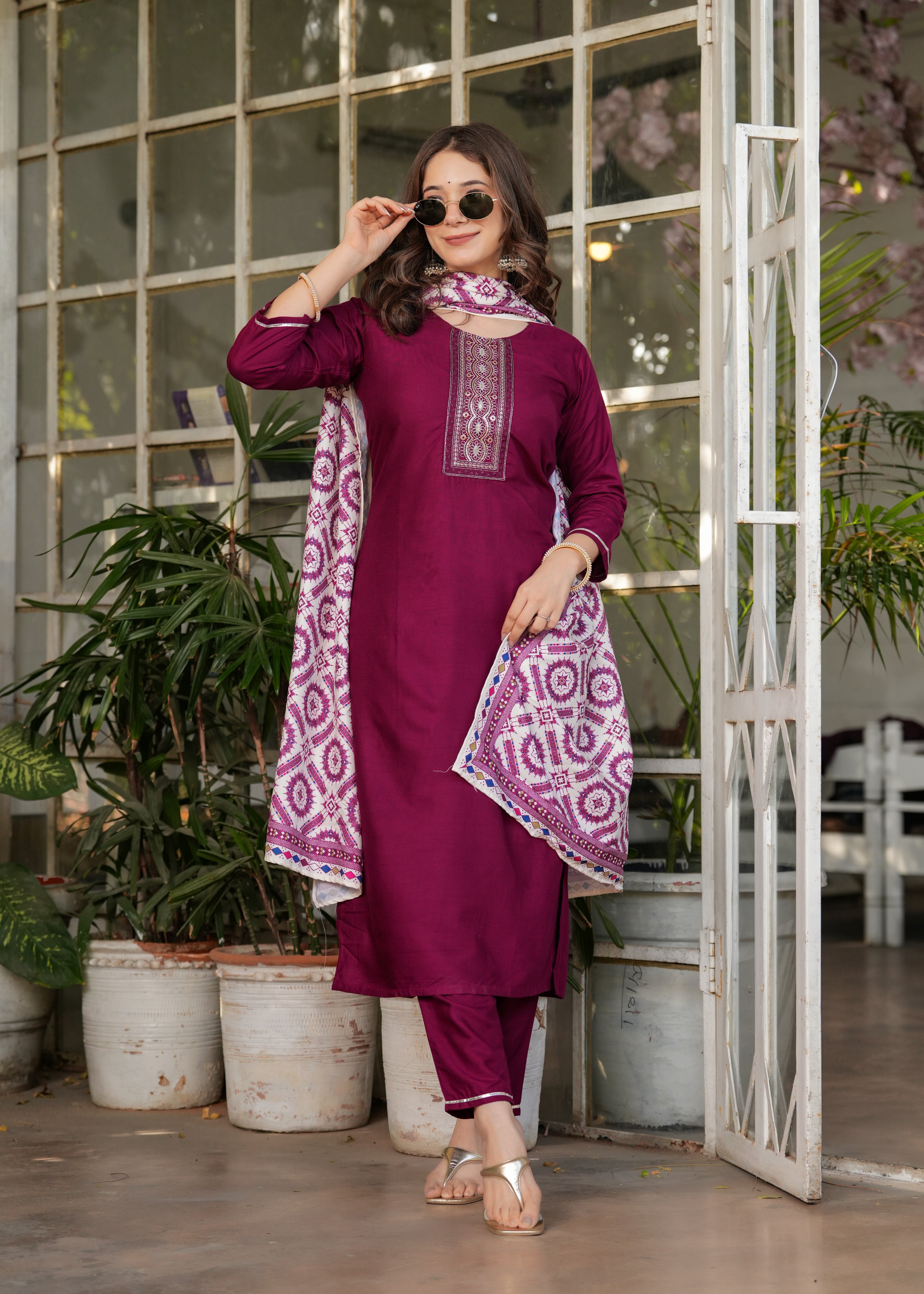 Elegant Maroon Kurti
