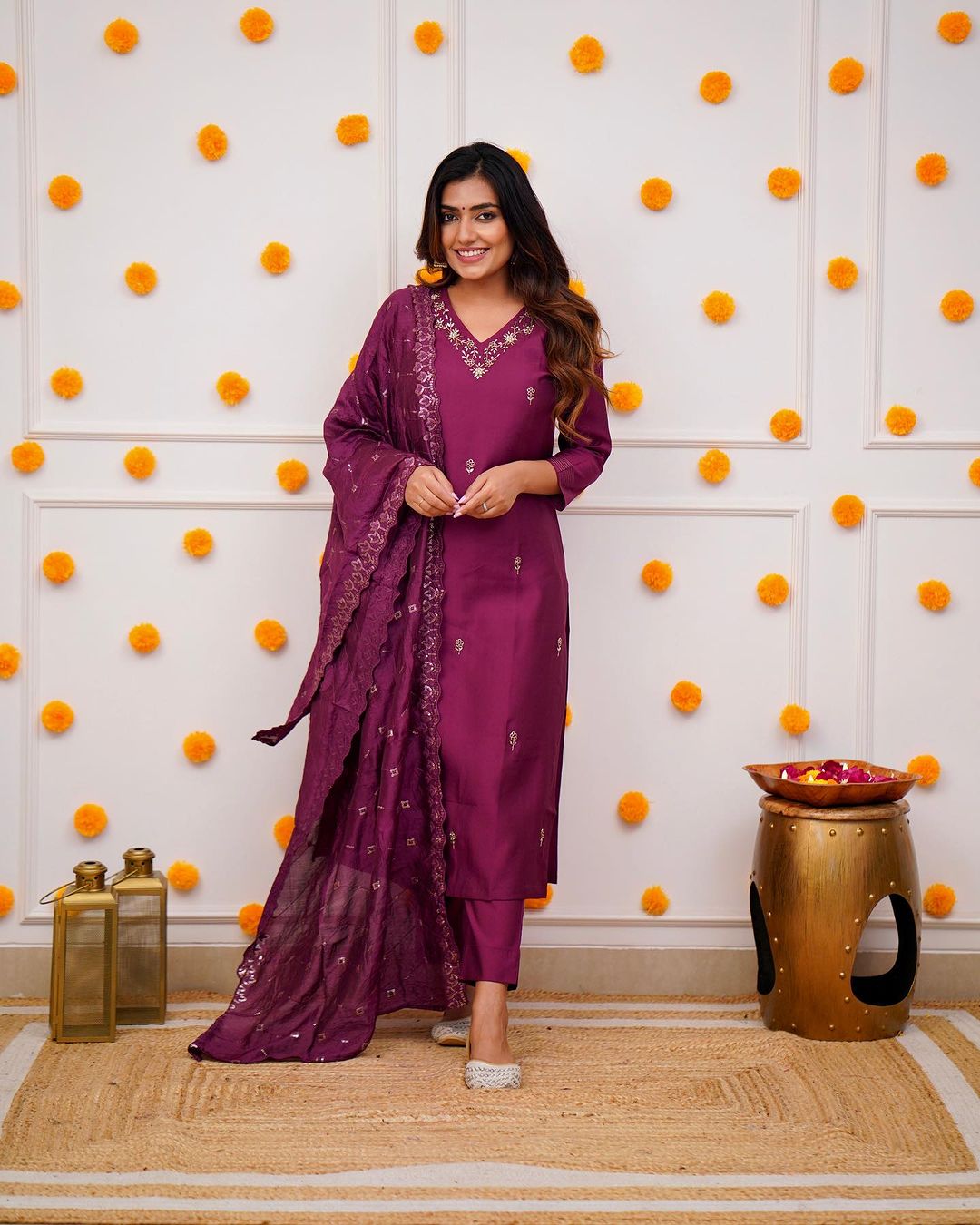 Women Embroidered Anarkali Kurta Set