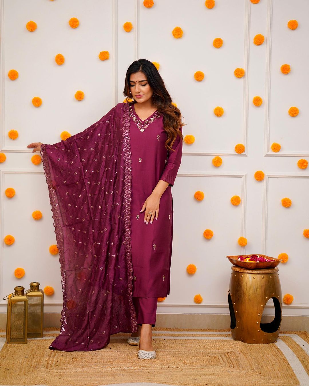 Women Embroidered Anarkali Kurta Set