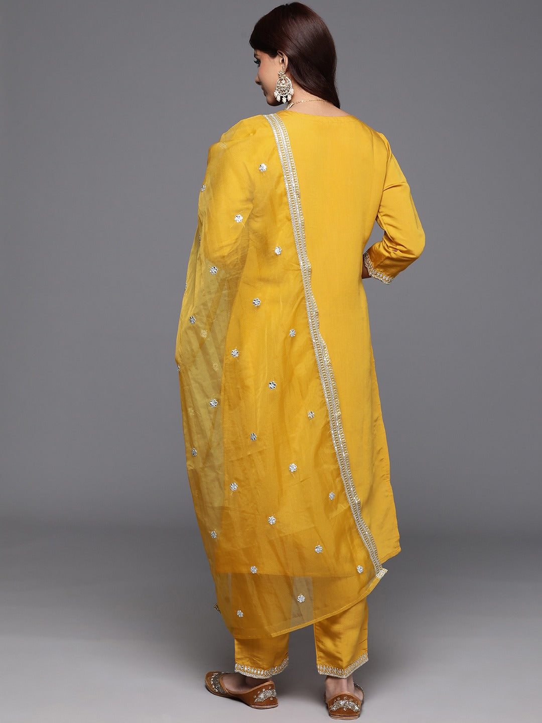 Women Embroidered VISCOSE CHANDERI kurta set