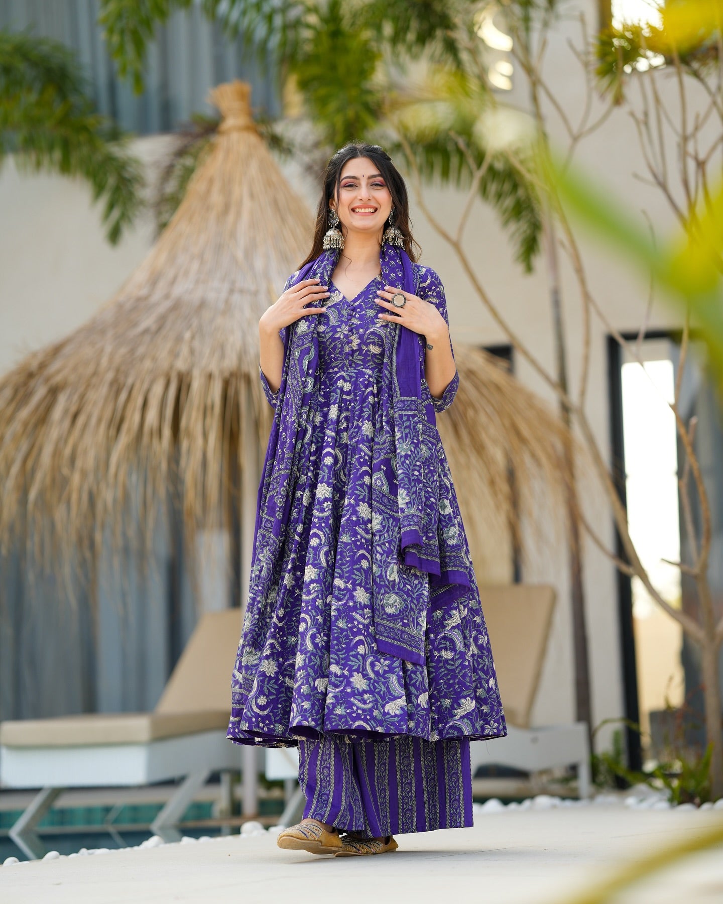 Purple Anarkali