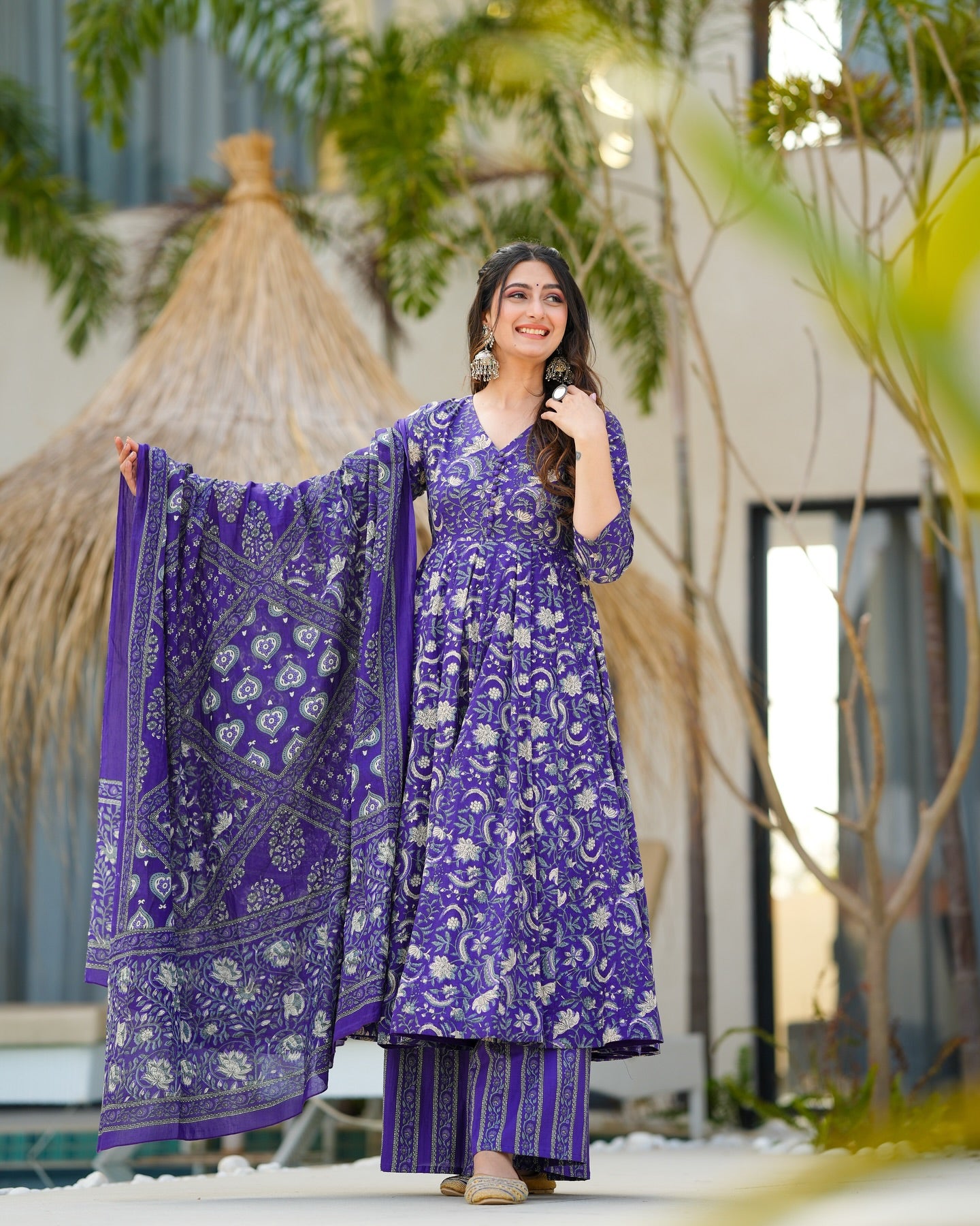 Purple Anarkali