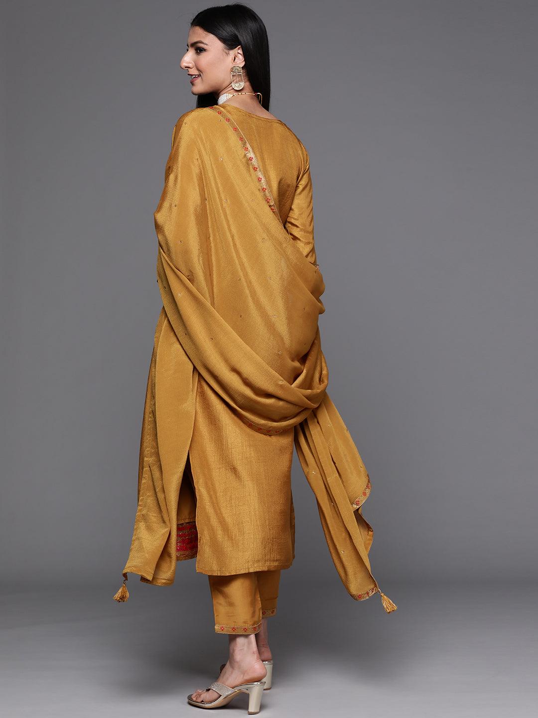 Women Special Jacquard Work Kurta Set And Dupatta