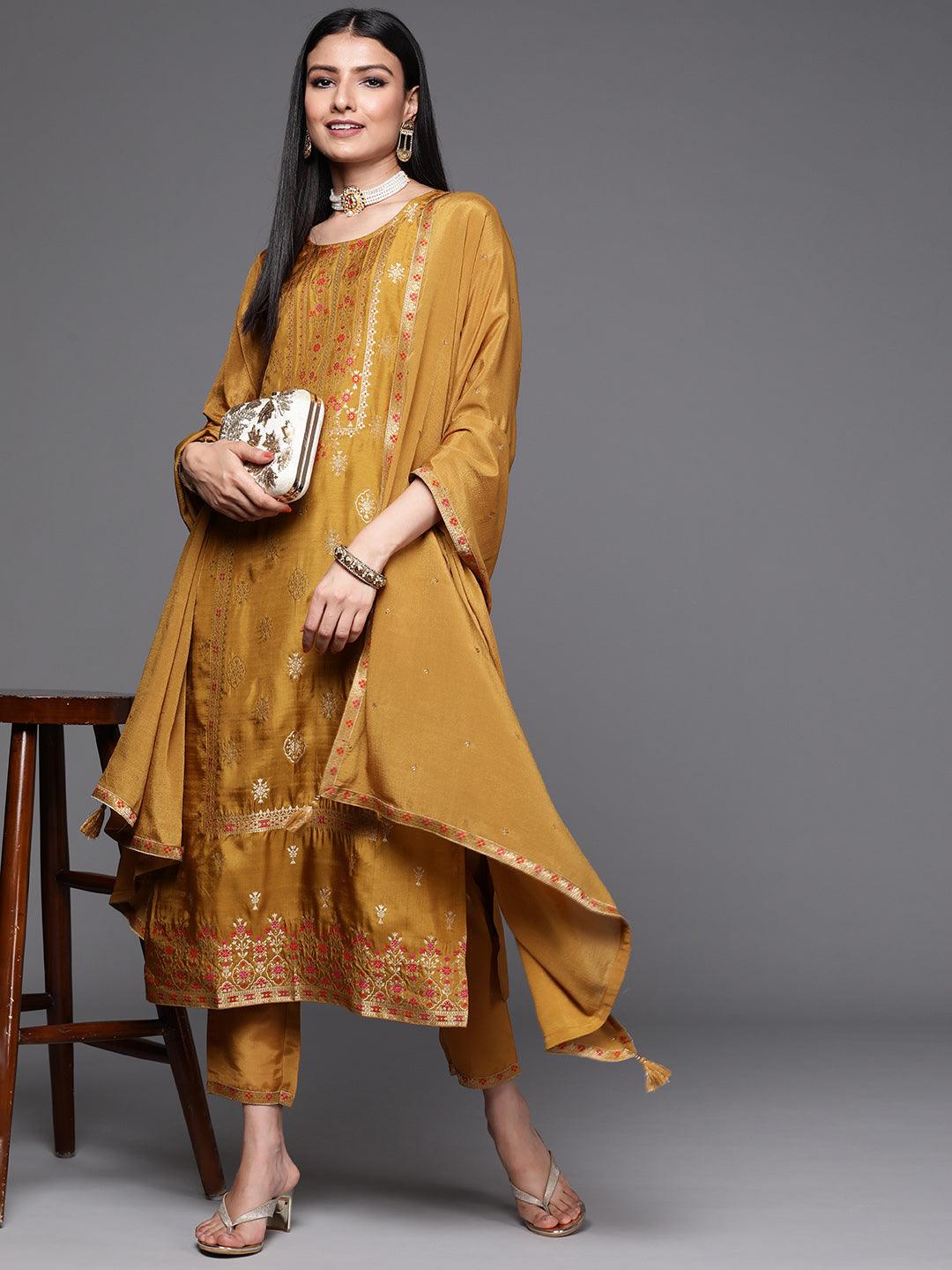 Mustard Special Kurta Set With Dupatta