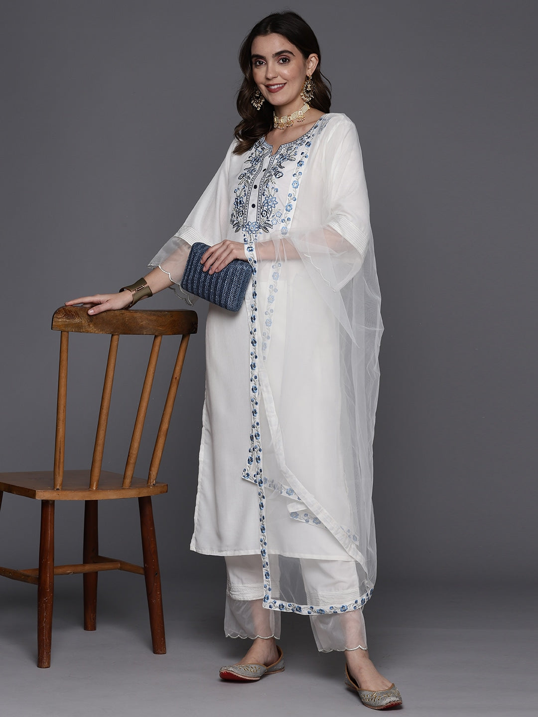Women Striped Straight Kurta Set