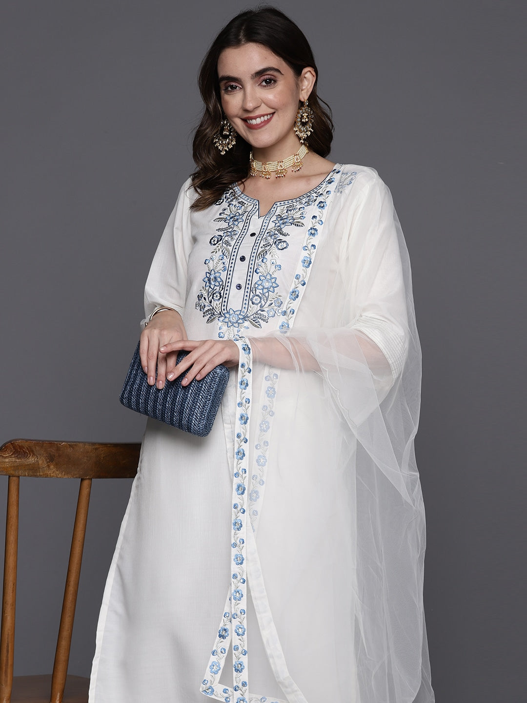 Women Striped Straight Kurta Set
