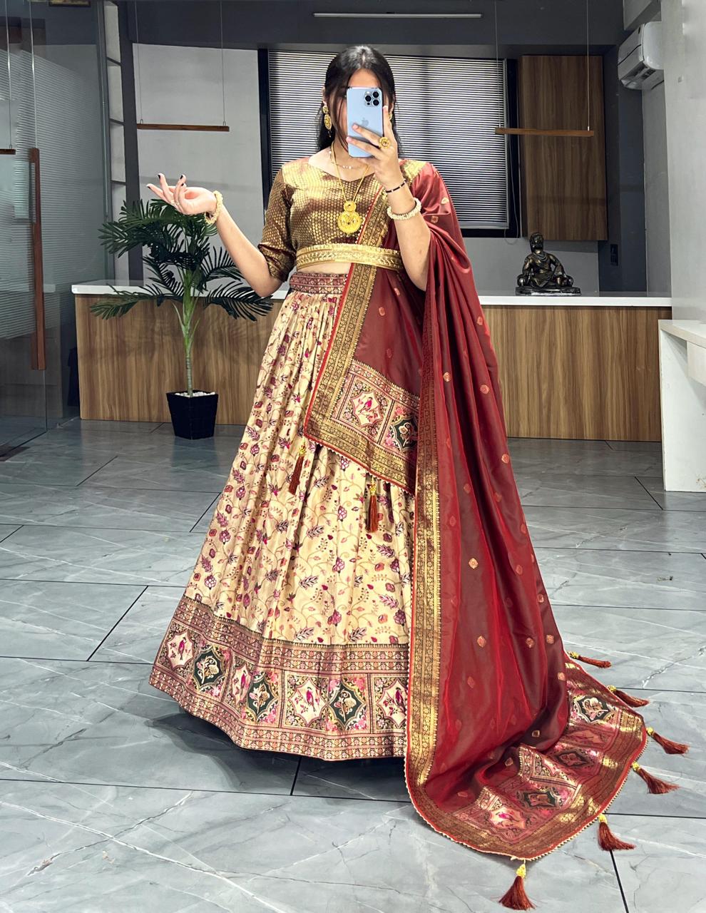 Kanjivaram Silk Pattu Lehenga Collection