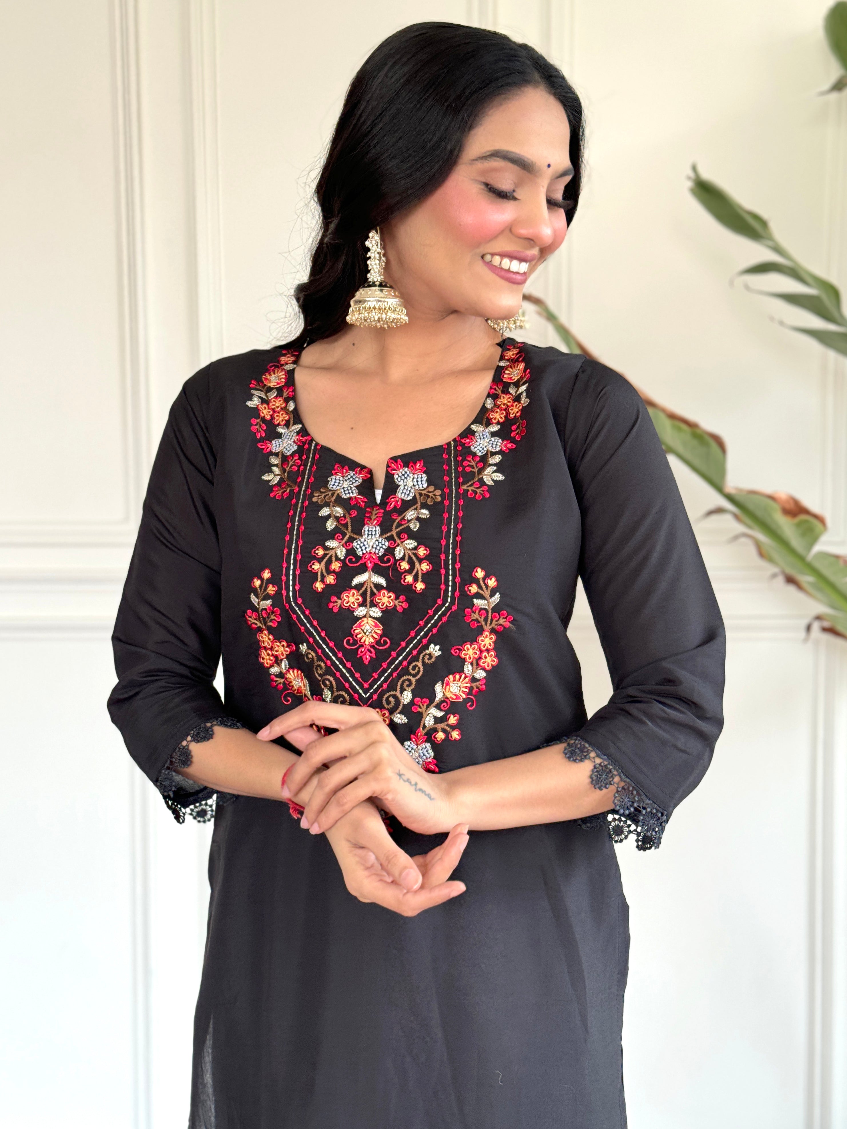 Pure Tebby Silk Printed Kurta Set For Women