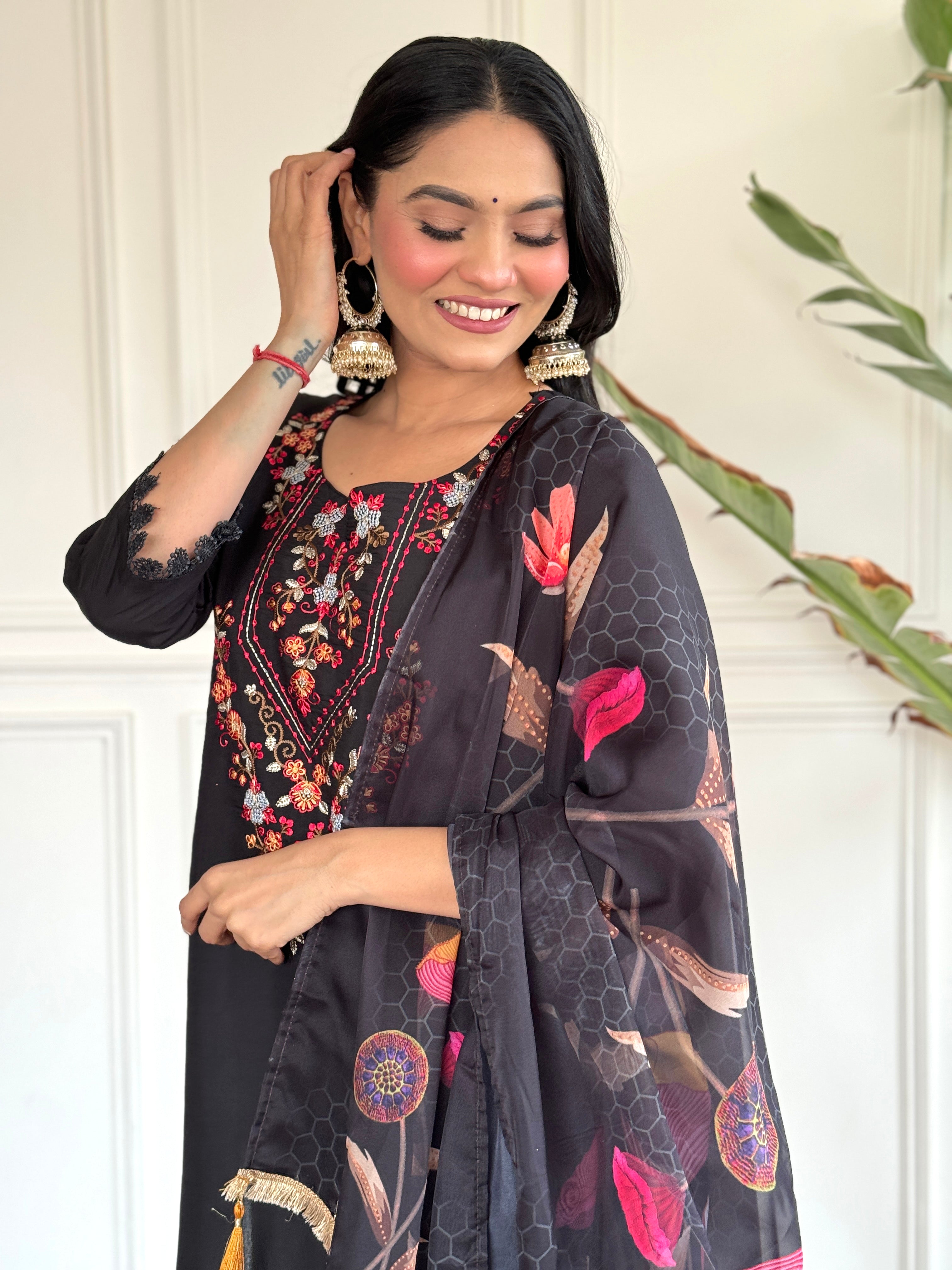 Pure Tebby Silk Printed Kurta Set For Women