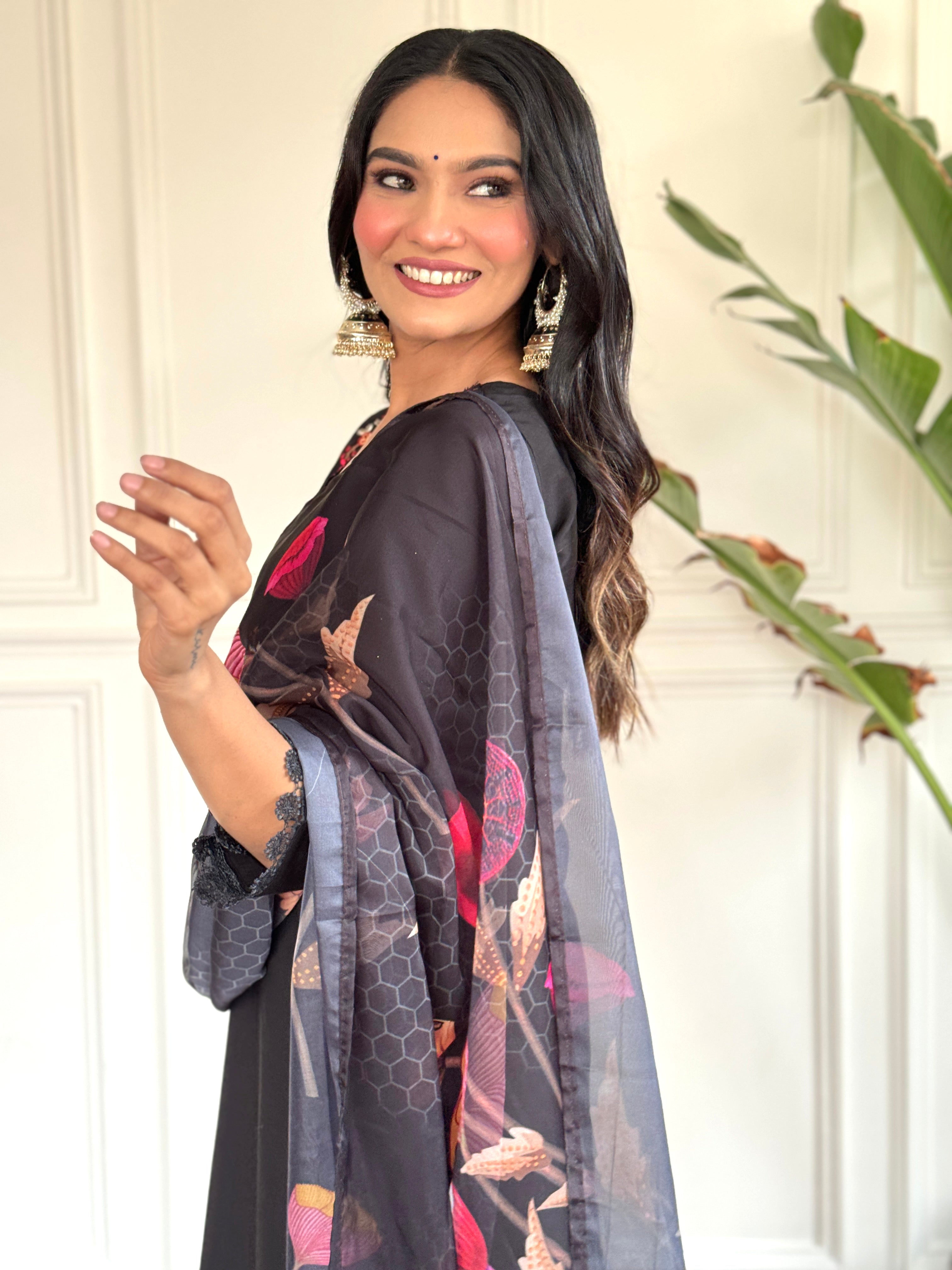 Pure Tebby Silk Printed Kurta Set For Women