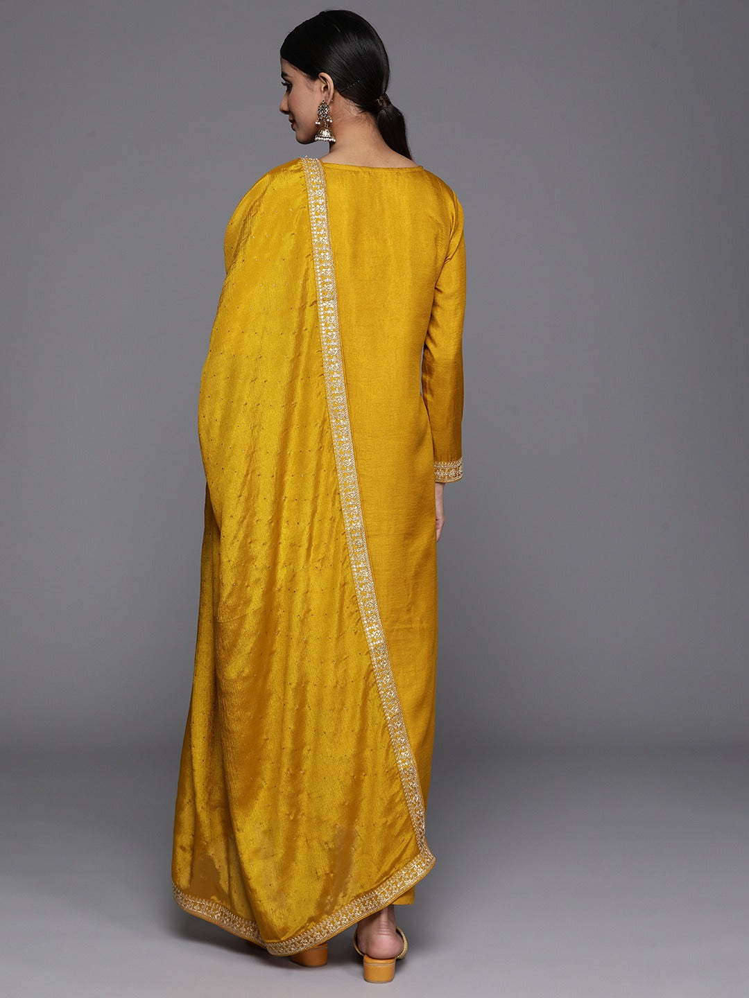 Embroidery work cp vichitra Kurta Set