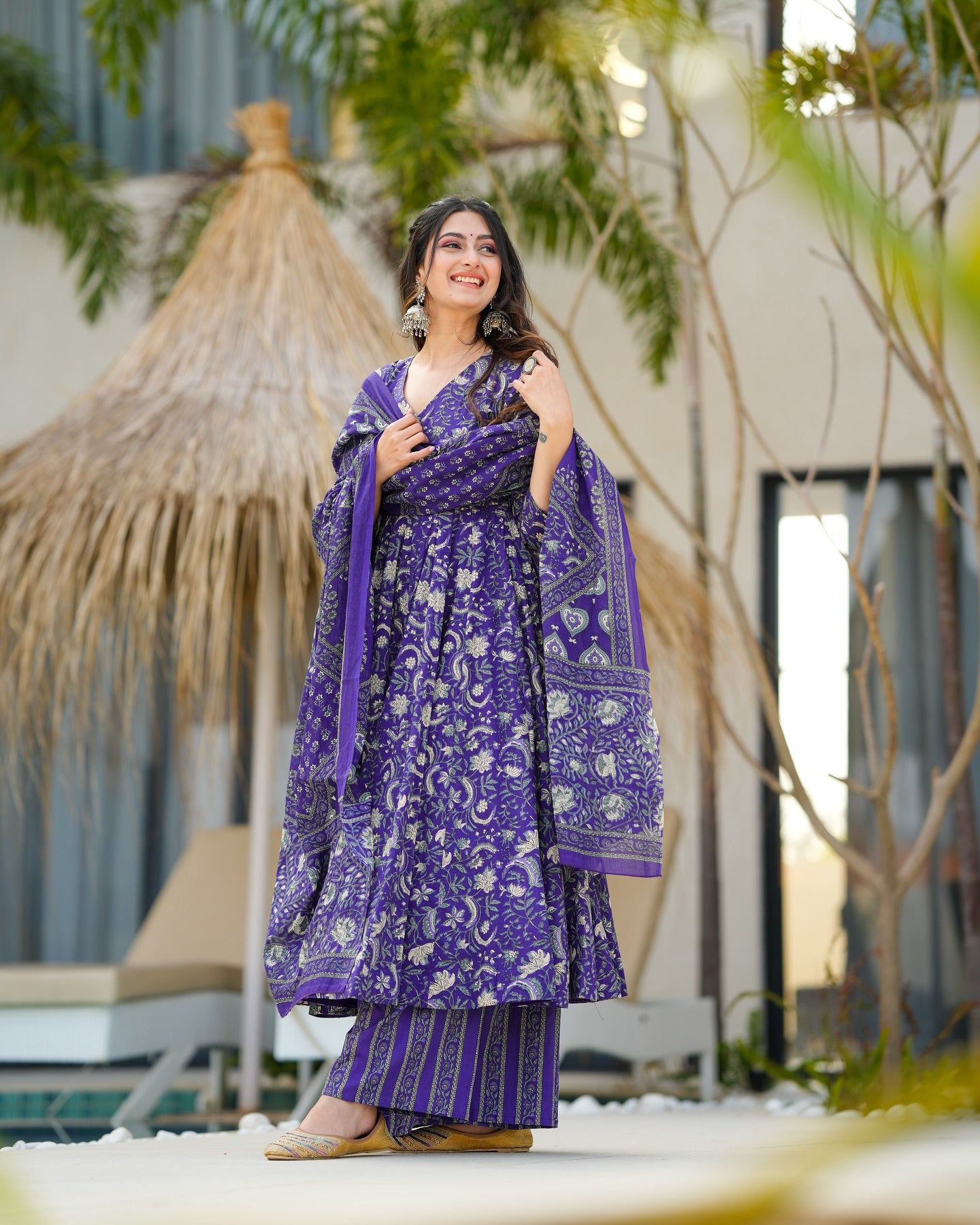 Purple Anarkali