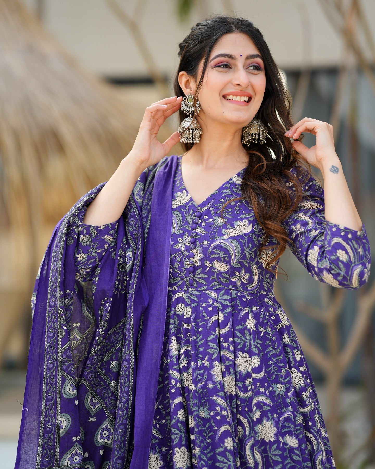 Purple Anarkali