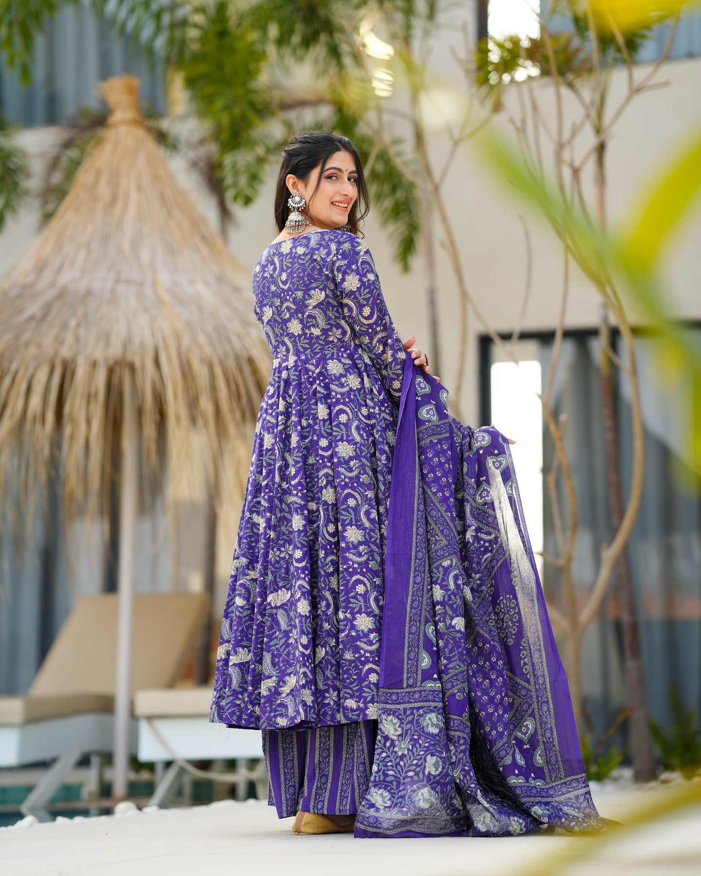 Purple Anarkali