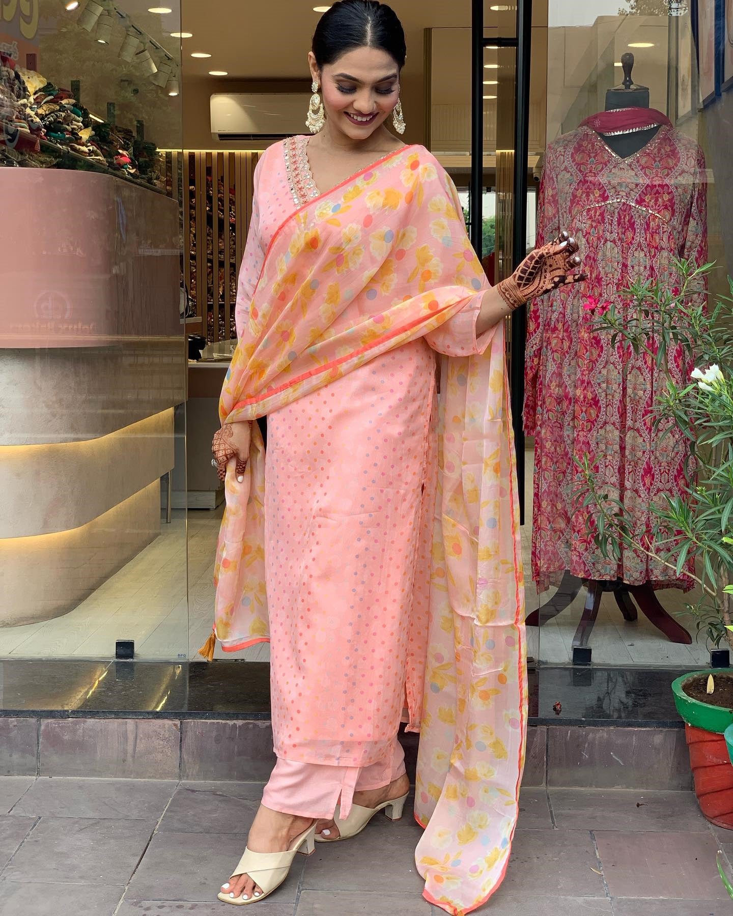 Straight Embroidered Kurta with Pant & Dupatta