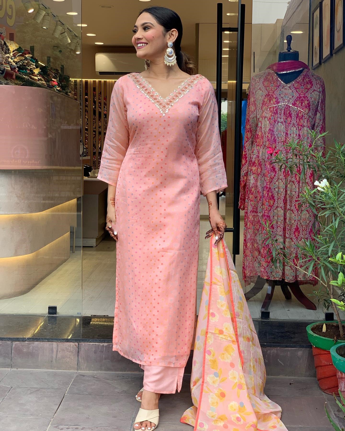 Straight Embroidered Kurta with Pant & Dupatta